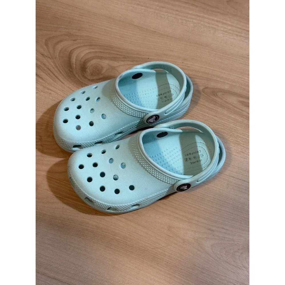 Crocs Classic Clog Light Blue C10 Kids Slip On Water Shoe Comfort Toddler